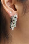 Buy_Heena Mittal_Silver Plated Lyra Spiral Earrings _at_Aza_Fashions