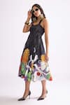 Buy_Saaksha & Kinni_Multi Color Cambric Printed Trible Sweetheart Addison Midi Dress _at_Aza_Fashions