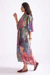 Buy_Saaksha & Kinni_Multi Color Habutai Print Daisy Round Sara Puff Sleeve Dress _Online_at_Aza_Fashions