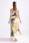 Shop_Saaksha & Kinni_Multi Color Cambric Print Daisy Sweetheart Hazel Draped Dress _at_Aza_Fashions