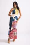 Buy_Saaksha & Kinni_Multi Color Habutai Printed Daisy Halter Neck Shailee Dress _at_Aza_Fashions