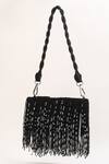 Buy_Born Flash_Black Beads Charm Tassel Bag _at_Aza_Fashions