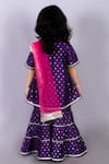 Shop_LIL DRAMA_Purple Viscose Rayon Printed Foil Floral Embroidered Kurta Sharara Set _at_Aza_Fashions