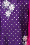 Buy_LIL DRAMA_Purple Viscose Rayon Printed Foil Floral Embroidered Kurta Sharara Set _Online_at_Aza_Fashions