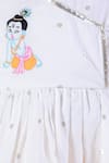 Buy_LIL DRAMA_White Kurta And Dhoti Cambric (100% Cotton) Janmashtami With Tie & Pant _Online_at_Aza_Fashions