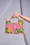 Buy_Papa Don't Preach Accessories_Pink Floral Embroidery Heart On My Sleeve Handbag _at_Aza_Fashions