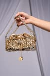 Buy_Papa Don't Preach Accessories_Gold Mini Bra Bag _Online_at_Aza_Fashions