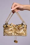 Shop_Papa Don't Preach Accessories_Gold Mini Bra Bag _at_Aza_Fashions