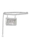 Buy_Papa Don't Preach Accessories_Silver Swarovski Pearls Cyril Chainlink Belt Bag _at_Aza_Fashions