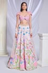 Buy_Papa Don't Preach_Ivory Sequin Embroidered Patchwork Cutout Whimsical Wonderland Lehenga Set _at_Aza_Fashions