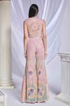 Papa Don't Preach_Pink Tulle Embroidery Rose Cutwork Story Of Sequins Jumpsuit _Online_at_Aza_Fashions