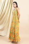 Shop_EWOKE_Yellow Crepe Printed Bird Sweetheart Layla Maxi Dress _Online_at_Aza_Fashions