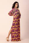 Shop_Ewoke_Purple Satin Embroidery Round Neck Bloom Draped Maxi Dress _Online_at_Aza_Fashions