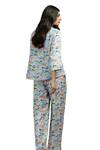 Buy_Ewoke_White Hemp Collared Swan Print Boxy Top And Pant Set _Online_at_Aza_Fashions