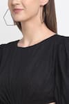 Shop_EWOKE_Black Tencel Round Belinda Tiered Dress _Online_at_Aza_Fashions