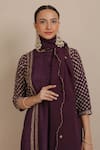 Shop_Nemaani_Purple Kurta Habutai Silk Embroidered Dori Round Short Salwar Set _Online_at_Aza_Fashions