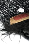 Shop_House of Kosha_Black Feather Natali And Crystal Embellished Mini Bag _Online_at_Aza_Fashions