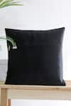 Shop_Mid July Home_Black Velvet Patchwork Abstract Work Set Of 2 Cushion Covers _at_Aza_Fashions