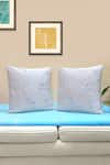 Buy_Mid July Home_Off White Velvet Embroidery Whispers Spring Set 2 Cushion Covers _at_Aza_Fashions