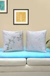 Buy_Mid July Home_Off White Velvet Embroidery Hand Whispers Spring Set 2 Cushion Covers _at_Aza_Fashions