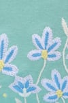 Mid July Home_Green Cotton Embroidery Blossom Set Of 2 Cushion Covers _Online_at_Aza_Fashions