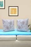 Buy_Mid July Home_Off White Velvet Embroidery Foliage Set 2 Cushion Covers _at_Aza_Fashions