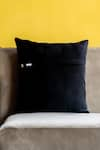 Shop_Mid July Home_Blue Velvet Textured Hand Crafted Set Of 2 Cushion Covers _at_Aza_Fashions