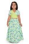 Buy Miko Lolo Green Organic Cotton Block Print Gul Lehenga Set at Aza Fashions Buy_Miko Lolo_Green Organic Cotton Block Print Gul Lehenga Set_at_Aza_Fashions