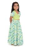 Buy Miko Lolo Green Organic Cotton Block Print Gul Lehenga Set Online at Aza Fashions Buy_Miko Lolo_Green Organic Cotton Block Print Gul Lehenga Set_Online_at_Aza_Fashions