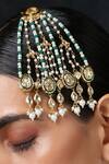 Paisley Pop_Green Kundan Embellished Passa _Online_at_Aza_Fashions