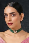 Buy_Paisley Pop_Multi Color Navratan Stone Embellished Choker _at_Aza_Fashions