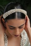 Shop_Paisley Pop_Gold Pearl Embellished Headband _Online_at_Aza_Fashions