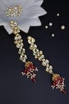 Shop_Paisley Pop_Red Kundan Embellished Danglers _at_Aza_Fashions