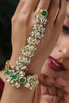 Buy_Paisley Pop_Green Kundan Embellished Hathphool _Online_at_Aza_Fashions