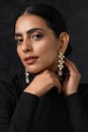 Buy_Paisley Pop_Gold Plated Kundan Encrusted Earrings _at_Aza_Fashions