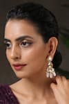 Buy_Paisley Pop_Pink Kundan Embellished Earrings _at_Aza_Fashions