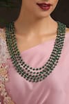 Shop_Paisley Pop_Green Stone Embellished Layered Necklace _Online_at_Aza_Fashions