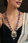 Shop_Paisley Pop_Blue Kundan Half Crescent Carved Pendant Necklace 