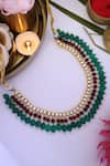 Shop_Paisley Pop_Green Kundan Studded Choker _at_Aza_Fashions