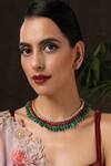 Paisley Pop_Green Kundan Studded Choker _Online_at_Aza_Fashions