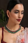 Buy_Paisley Pop_Green Kundan Studded Choker _Online_at_Aza_Fashions