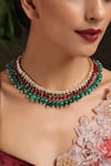 Shop_Paisley Pop_Green Kundan Studded Choker _Online_at_Aza_Fashions