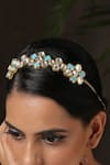 Buy_Paisley Pop_Blue Kundan Embellished Headband _Online_at_Aza_Fashions