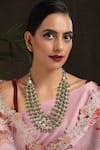 Buy_Paisley Pop_Green Stone And Kundan Embellished Layered Necklace _Online_at_Aza_Fashions