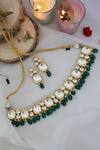 Shop_Paisley Pop_Green Kundan Embellished Choker Set _at_Aza_Fashions