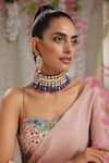 Buy_Paisley Pop_Purple Kundan Embellished Choker Set _at_Aza_Fashions