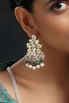 Paisley Pop_Multi Color Kundan Embellished Earrings _Online_at_Aza_Fashions