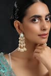 Buy_Paisley Pop_Gold Plated Kundan Embellished Danglers _at_Aza_Fashions