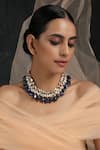 Buy_Paisley Pop_Blue Stone Kundan Embellished Necklace _at_Aza_Fashions