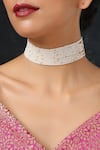 Paisley Pop_White Pearl Embellished Choker _Online_at_Aza_Fashions